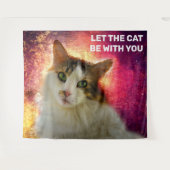 Tenture Adorable Cute Calico Chat (Devant (Horizontal))