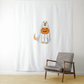 Tenture Adorable Éffrayant Golden Retriever Ghost Classic  (En situation)