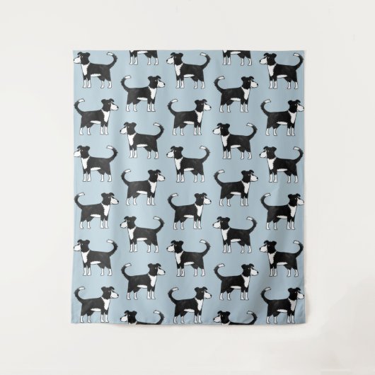 Tenture Adorable Gallois frontière Collie Cheep Chien Moti (Devant)