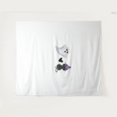 Tenture Adorable Halloween Duo Friendly Ghost et Black Ca (Devant (Horizontal))