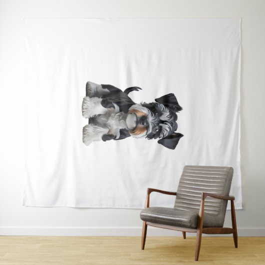 Tenture Adorable HD miniature Schnauzer Portrait de chiot (En situation (horizontale))