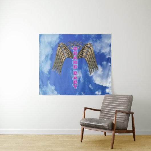 Tenture Adorable "I Love My Grand Baby" (En situation (horizontale))