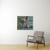 Tenture Adorable Petite Oie Abstraite (En situation (horizontale))