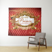 Tenture Adorable Royal African Prince Rouge & Or Contexte (En situation (horizontale))