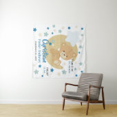 Tenture Adorable Teddy Bear Baby Boy Stats de naissance (En situation (horizontale))