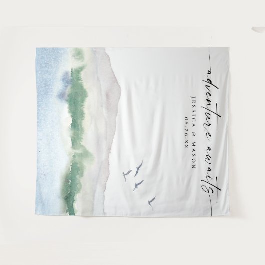 Tenture Adventure Mountain Lake Mariage Contexte Photo (Devant (Horizontal))