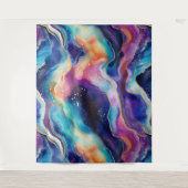 Tenture Aesthétique coloré arc-en-ciel agate texture parti (Devant)