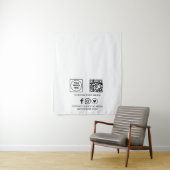 Tenture Affichage de la marque de code QR de logo d'entrep (En situation)