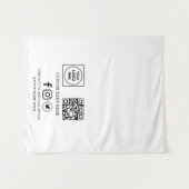 Tenture Affichage de la marque de code QR de logo d'entrep (Devant (Horizontal))