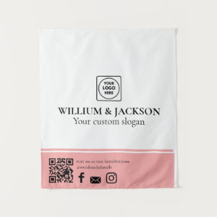 Tenture Affichage promotionnel simple de logo QR pour les 