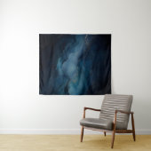 Tenture Affiche abstraite Deep Tide Teal Gold Ocean (En situation (horizontale))