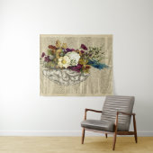 Tenture affiche d'anatomie cérébrale florale médicale (En situation (horizontale))