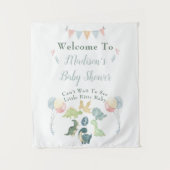 Tenture Affiche de bienvenue Baby shower d'aquarelle Cute (Devant)