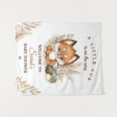 Tenture Affiche de bienvenue Baby shower Fall Little Fox (Devant (Horizontal))