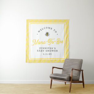 Tenture Affiche de bienvenue Baby shower Vintage douce Mam