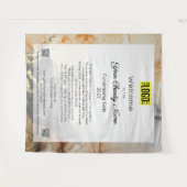 Tenture Affiche de bienvenue du gala de collecte de fonds (Devant (Horizontal))