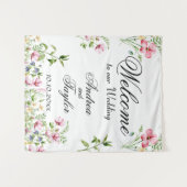 Tenture Affiche de bienvenue Mariage Fleur sauvage aquarel (Devant (Horizontal))