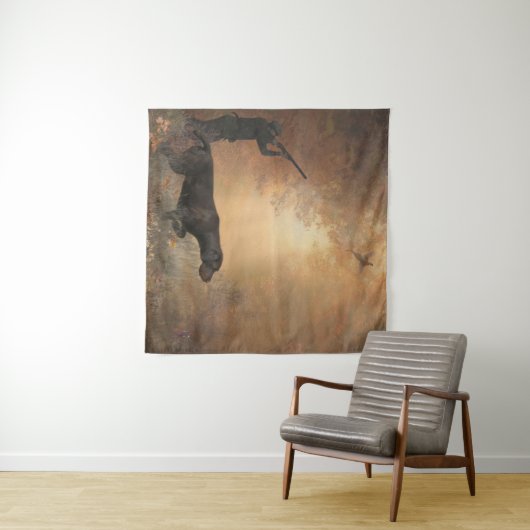 Tenture Affiche de chasse au faisan (En situation (horizontale))