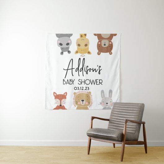 Tenture Affiche de fête de bébé animal moderne (En situation)