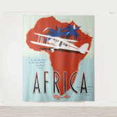 Tenture Affiche de voyage Afrique par avion (Devant)