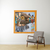 TENTURE AFFICHE HIPPIE SUR LE POSITIF (En situation (horizontale))