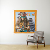 TENTURE AFFICHE HIPPIE SUR LE POSITIF (En situation)