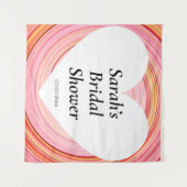 Tenture affiche murale wedding shower personnalisée (Devant (Horizontal))