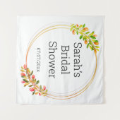 Tenture affiche murale wedding shower personnalisée (Devant (Horizontal))