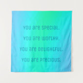 Tenture Affirmations positives "Vous êtes spécial" (Devant)