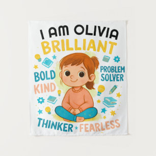 Tenture AFFIRMATIONS POUR LES FILLES (Personnalisées)