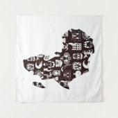Tenture Africa map (Devant (Horizontal))