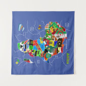 Tenture Africa map (Devant (Horizontal))