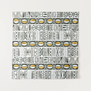 Tenture Africain ethnique, aquarelle motif sans couture.