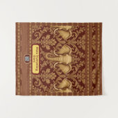 Tenture Africain personnalisé : Eléphant Mara Glory | Luxe (Devant (Horizontal))