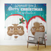 Tenture African American Père Noël et Mme Claus Christmas (En situation (horizontale))