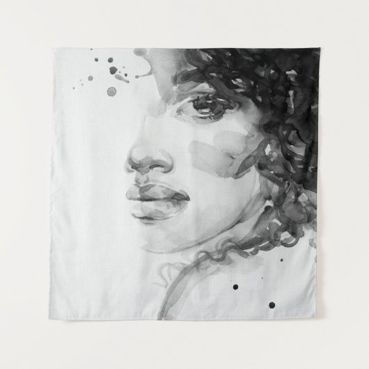 Tenture african american woman. beauté mode illustration (Devant)