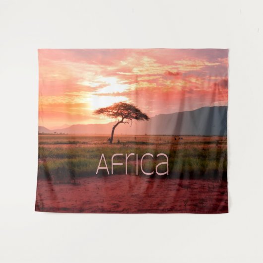 Tenture Afrique du Sud : Le coucher de soleil (Devant (Horizontal))