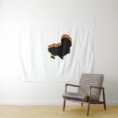 Tenture "Afrique" - Rouge, Or et Vert (En situation (horizontale))