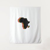 Tenture "Afrique" - Rouge, Or et Vert (Devant)