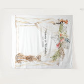 Tenture Afrique Safari Mariage Photo Booth Backdrop (Devant (Horizontal))