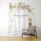 Tenture Afrique Safari Mariage Photo Booth Backdrop (En situation)