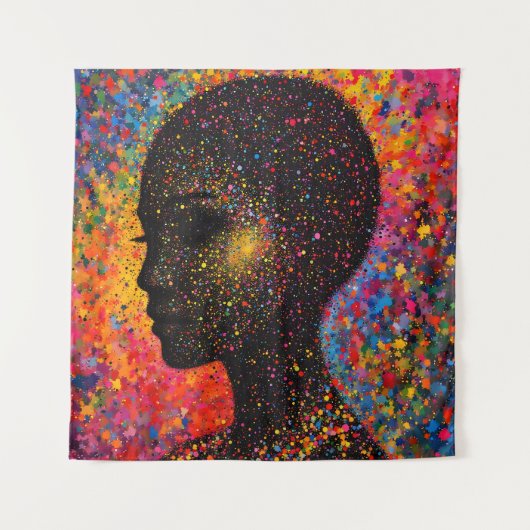 Tenture Afro Nebula Whisper – Célébration de l'histoire de (Devant)