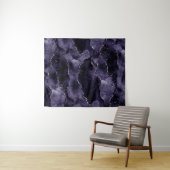 Tenture Agate Capricieuse | Fond de teinte Indigo Minuit P (En situation (horizontale))