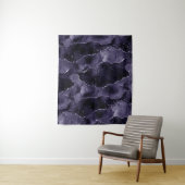 Tenture Agate Capricieuse | Fond de teinte Indigo Minuit P (En situation)