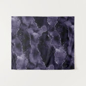 Tenture Agate Capricieuse | Fond de teinte Indigo Minuit P (Devant (Horizontal))
