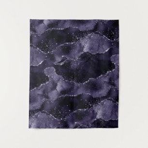 Tenture Agate Capricieuse Fond de teinte Indigo Minuit P