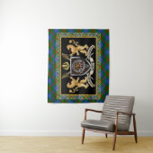 Tenture Agnew Clan Badge & Motto avec Lions Tapestry (En situation)