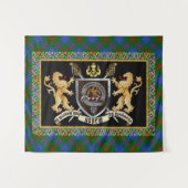 Tenture Agnew Clan Badge & Motto avec Lions Tapestry (Devant (Horizontal))