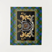Tenture Agnew Clan Badge & Motto avec Lions Tapestry (Devant)