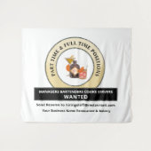 Tenture Aide Tâches Recherchées Location Signe Personnalis (Devant (Horizontal))